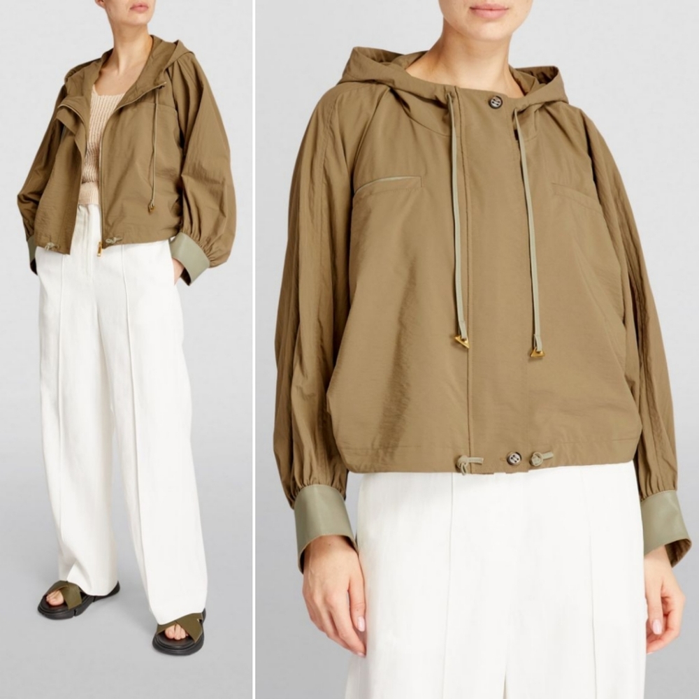 🆕️ AERON Leather Trim Robine Bomber Jacket